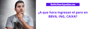 ¿A que hora ingresan el paro en BBVA, CAIXA,ING,SANTANTER,SABADELL y los diferentes bancos y cajas de ahorros?
