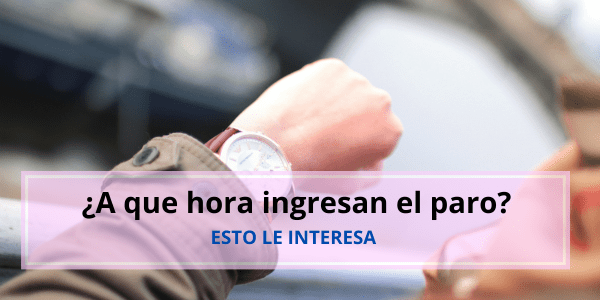 ¿A que hora ingresan el paro?