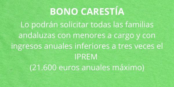Solicitar bono carestía de la junta de Andalucía 2023 2024